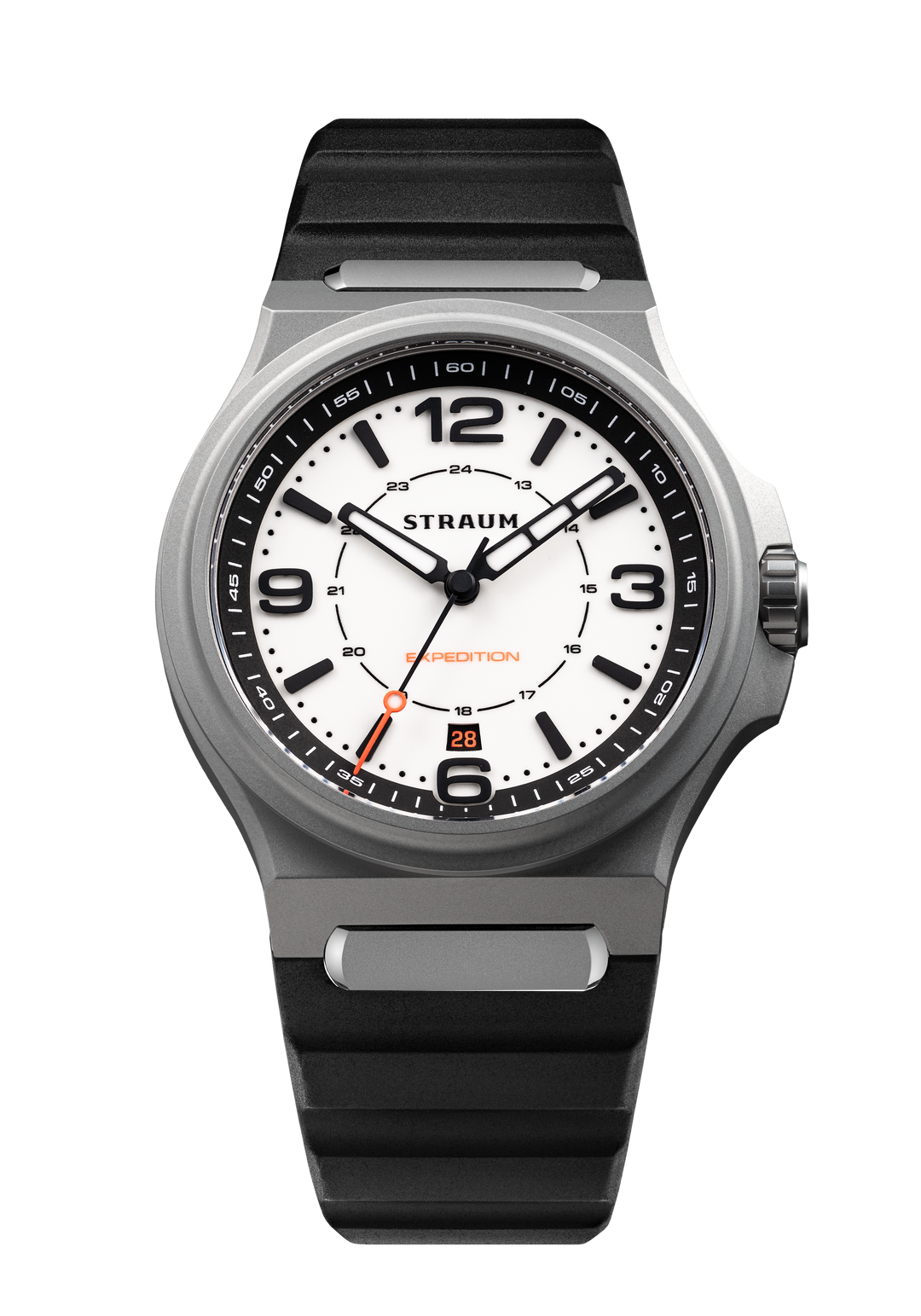 Straum Expedition White Lume, FKM Rubber Black