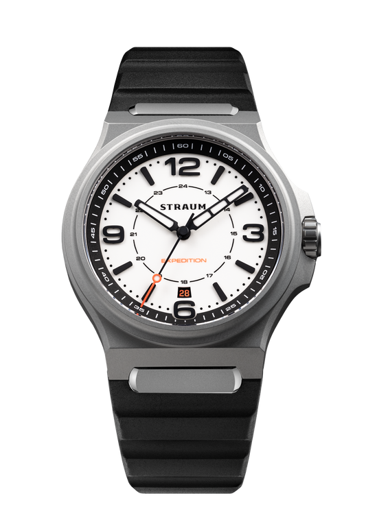 Straum Expedition White Lume, FKM Rubber Black