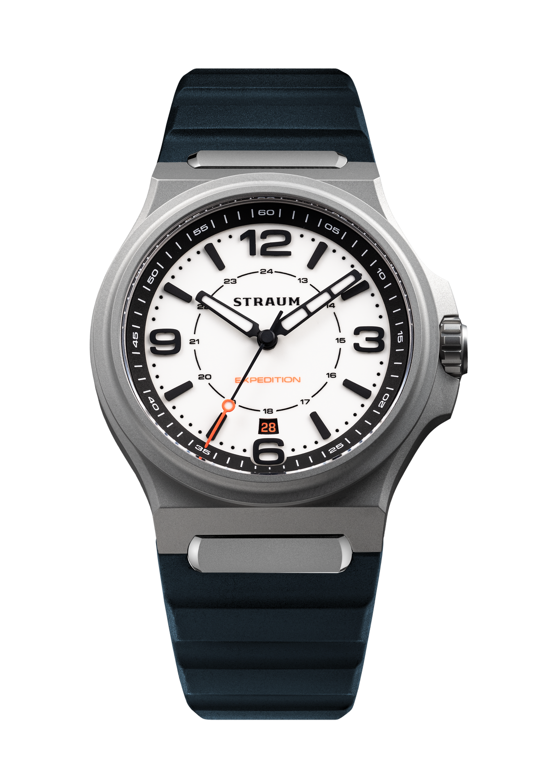 Straum Expedition White Lume, FKM Rubber Dark Blue