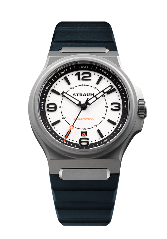 Straum Expedition White Lume, FKM Rubber Dark Blue