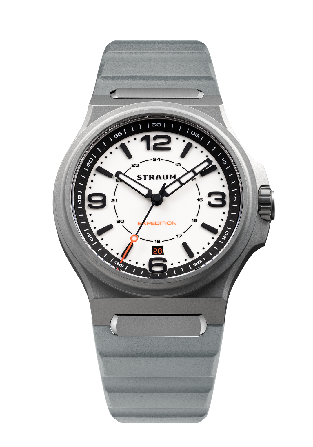 Straum Expedition White Lume, FKM Rubber Gray