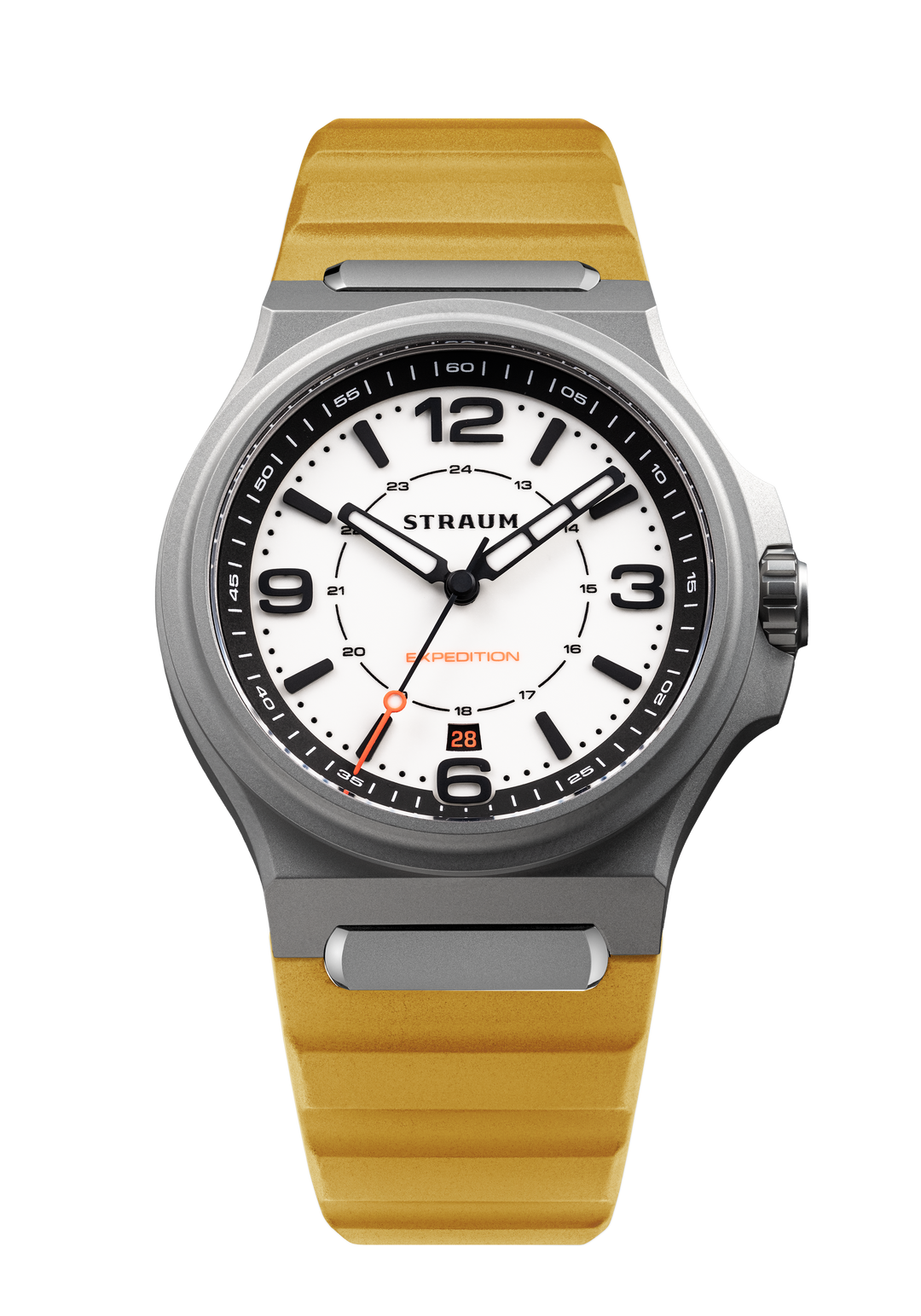 Straum Expedition White Lume, FKM Rubber Yellow