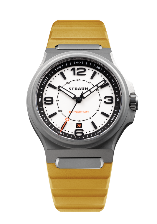 Straum Expedition White Lume, FKM Rubber Yellow
